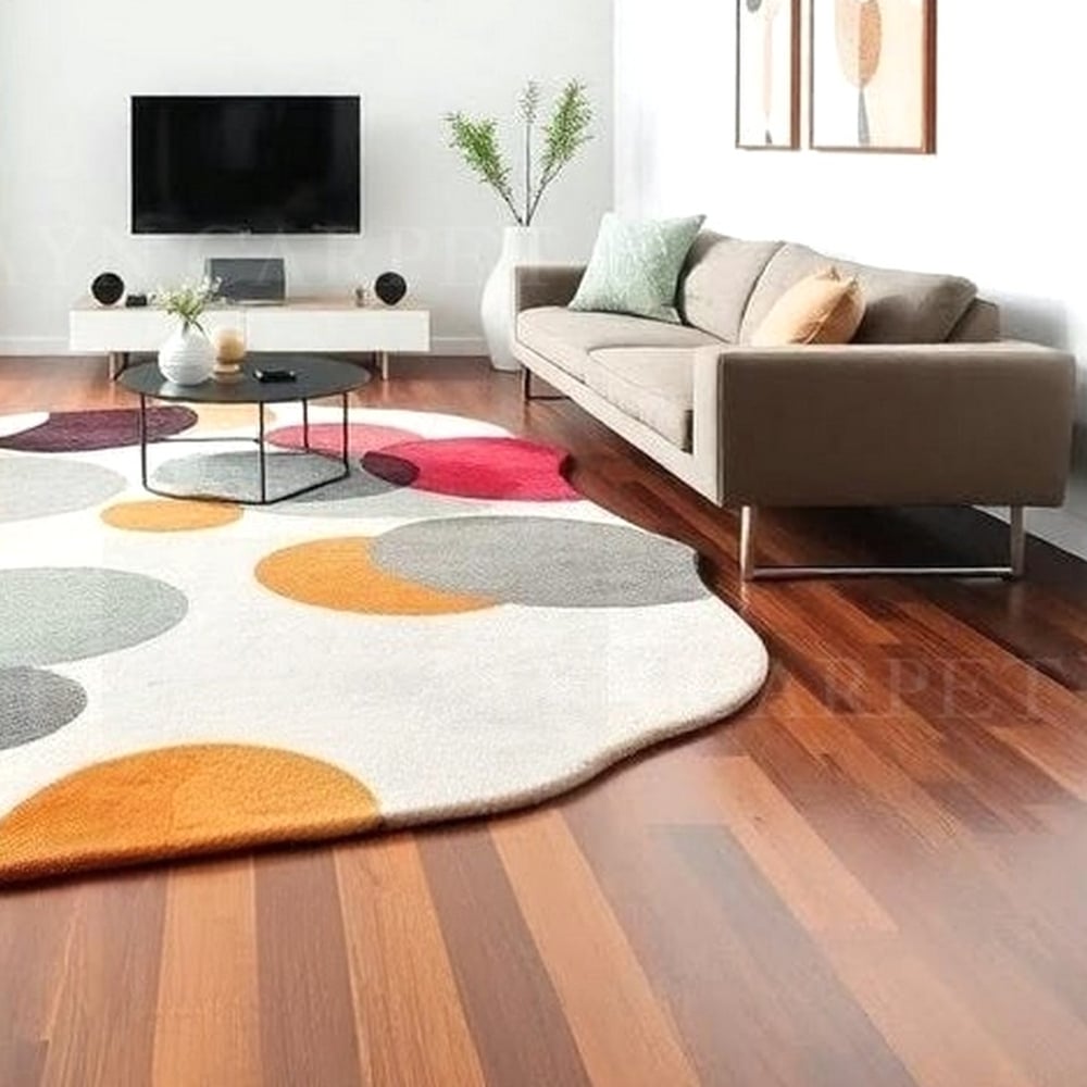 Handcrafted Dot Pattern Organic Living Room Rug